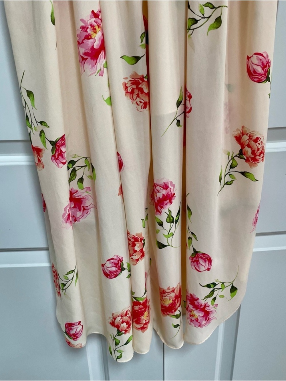 Torrid Ivory Floral Georgette High Low Tank Top Feminine Flowy Festival Pretty - Picture 13 of 15